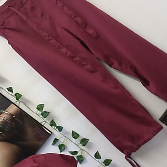 AMAZING!!! SHARP ASHLEY STEWART SZ 16 TWO PIECE RASPBERRY SILK / POLY SET - Picture 7 of 13